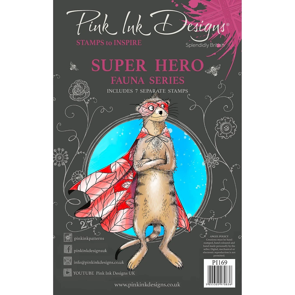 Pink Ink Designs® Superhero Clear Stamp Set