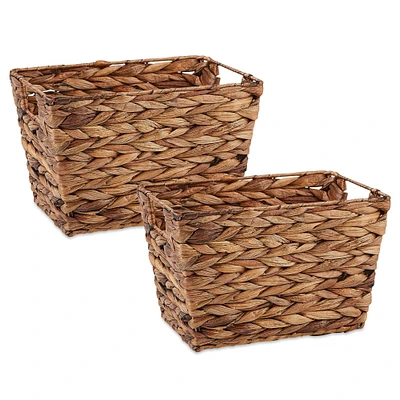 DII® Medium Dark Brown Water Hyacinth Baskets, 2ct.