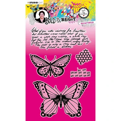 Art by Marlene Bold & Bright Bold Butterflies NR. 126 Clear Stamps