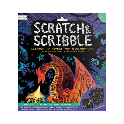OOLY Scratch & Scribble Fantastic Dragons Art Kit