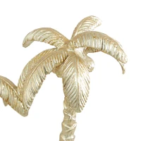 16" Gold Coastal Palm Tree Sculpture