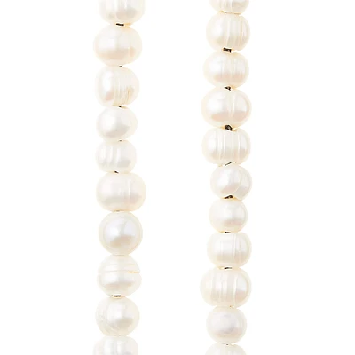 6 Pack: Ivory Large Hole Natural Pearl Nugget Beads by Bead Landing™