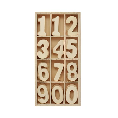 1.5" Punch Cut Wood Numbers Set by Make Market®