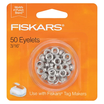 6 Packs: 50 ct. (300 total) Fiskars® Silver Eyelets