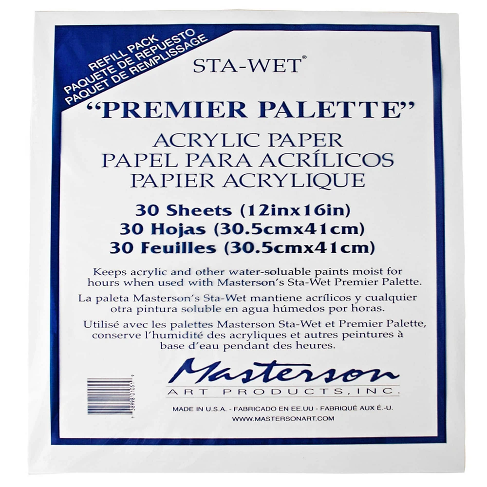 Sta-Wet® Premier Palette Acrylic Paper Refill