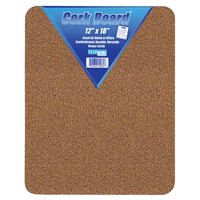 Flipside Cork Bulletin Board, 12" x 18", Pack of 6
