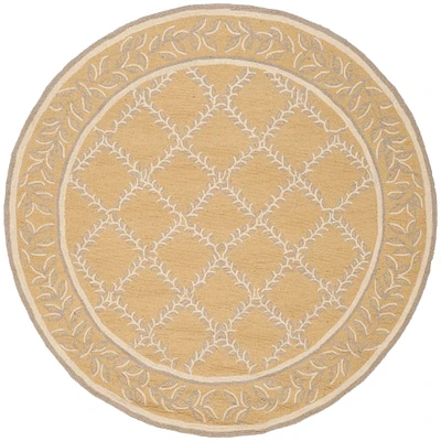 Chelsea Leaf Border 4' X 4' Round Area Rug