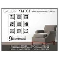 Gallery Perfect© Hang Your Own Gallery© Square Wood Frame Set, Black