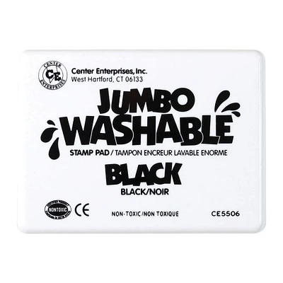 6 Packs: 2 ct. (12 total) Center Enterprises Black Jumbo Washable Unscented Stamp Pad