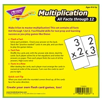 Trend Enterprises® 3” x 6” Multiplication Math 0-12 All Facts Skill Drill Flash Cards