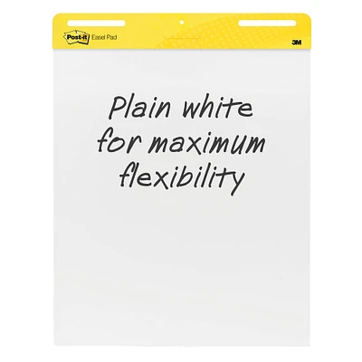 Post-it® Super Sticky Easel Pad, 25" x 30", White - 30 Sheets/Pad, 2 Pads