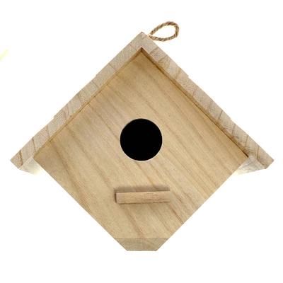 8 Pack: 7" Hanging Wood Birdhouse by Make Market®