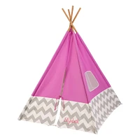 KidKraft Play Teepee, Pink & Gray Chevron