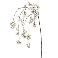 Cream Cherry Blossom Hanging Stem