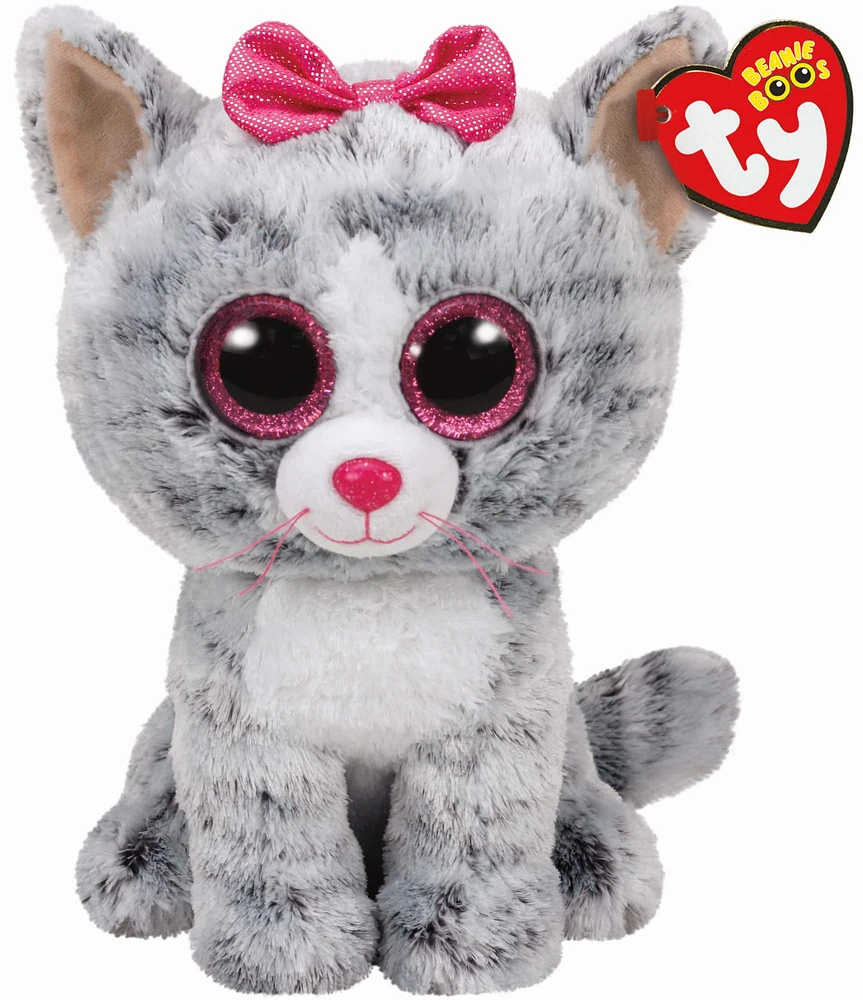 Ty Beanie Boos™ Gray Kiki Cat, Medium