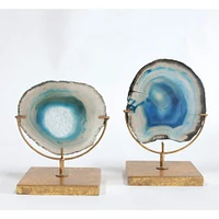 Blue Agate Decor on Stand