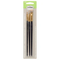 Testors® Flat 3 Piece Premium Brush Set