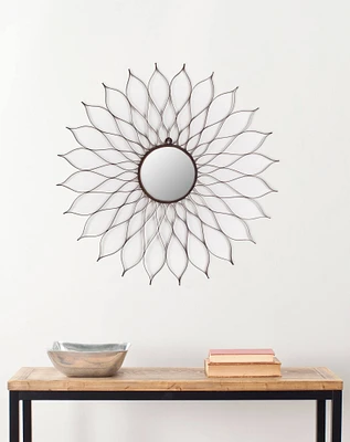 Flower Mirror in Brown