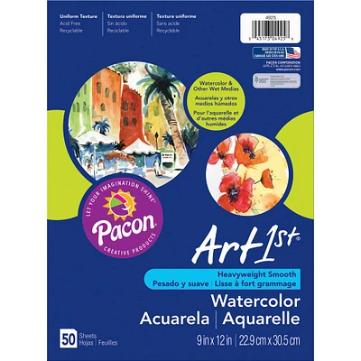 Art1st® 9" x 12" White Watercolor Paper, 3 Pack Bundle