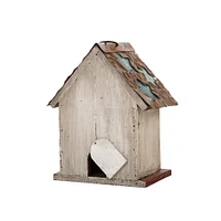 Glitzhome® Distressed Wood Star Garden Bird House