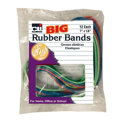 Assorted Big Rubber Bands, 24 Packs