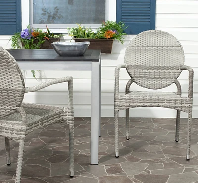 Valdez Arm Chair Set of 2 in Grey