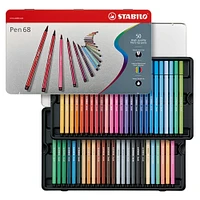 6 Pack: 50 ct. (300 total) Stabilo® Pen 68 Metal Tin Set