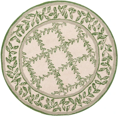 Chelsea Leaf Border 3' X 3' Round Area Rug