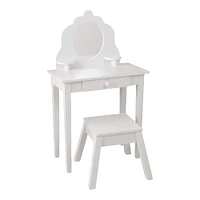 KidKraft Medium Diva Table & Stool, White