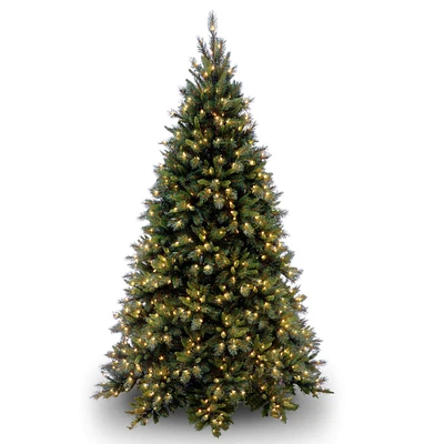 9 ft. Pre-Lit Tiffany Fir Full Hinged Artificial Christmas Tree, Clear Lights