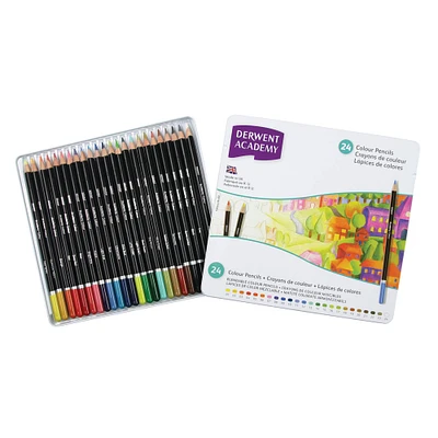 Derwent® Academy Colored Pencil 24 Color Tin Set