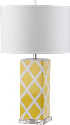 Garden Lattice Table Lamp in Yellow