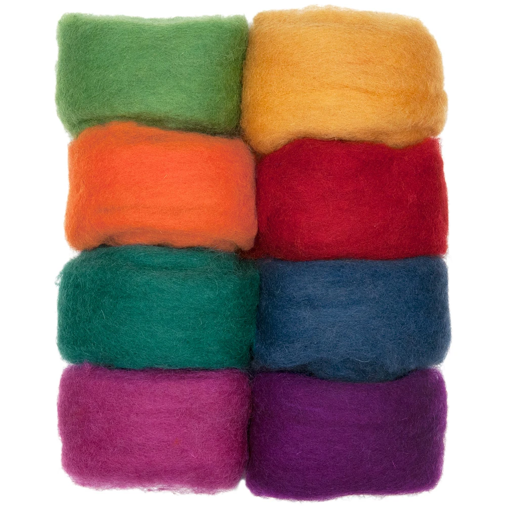 Dimensions® Needle Felting Wool Rovings, Rainbow