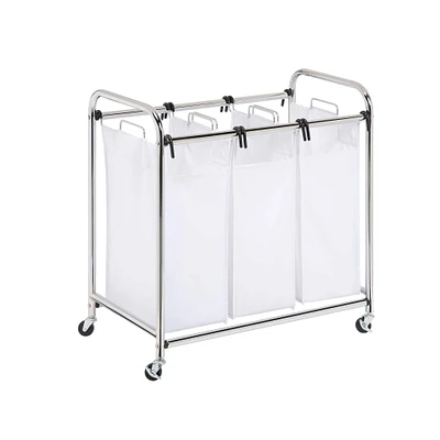 Honey Can Do White & Chrome Heavy Duty Triple Sorter