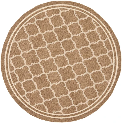 Courtyard Quatre Border 4' X 4' Round Area Rug