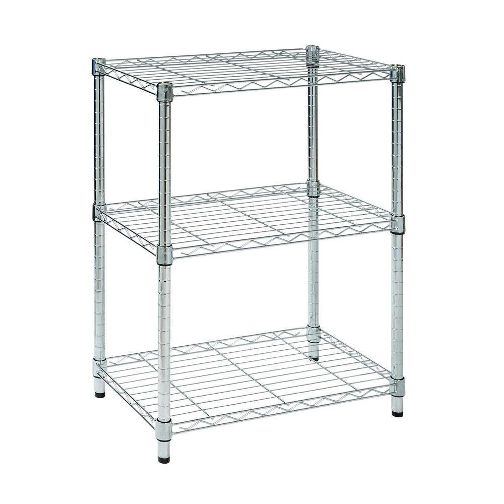 Honey Can Do 3-Tier Chrome Shelving Unit