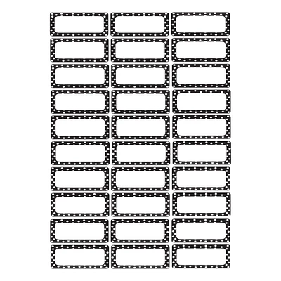 Ashley Productions Black & White Dots Small Magnetic Nameplates, 3 Packs