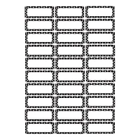 Ashley Productions Black & White Dots Small Magnetic Nameplates, 3 Packs