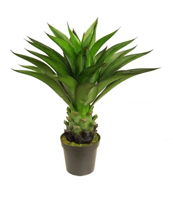 30.5" Potted Artificial Green Agave Americana Succulent