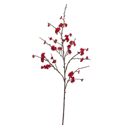 41" Velvet Plum Blossom Stem