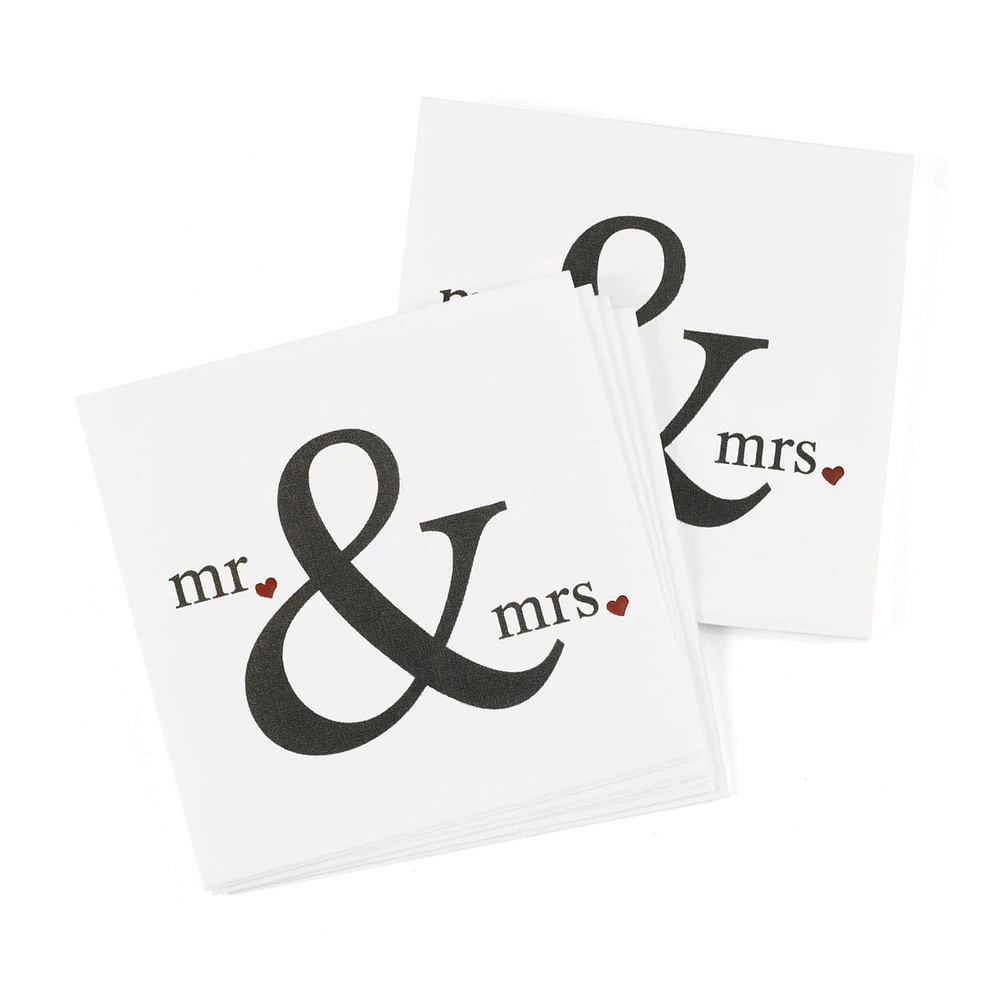 Hortense B. Hewitt Co. Bold Ampersand Mr. & Mrs. Napkins