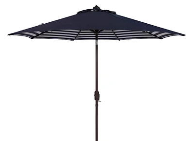 Tiana 9Ft Crank Umbrella in Navy & White