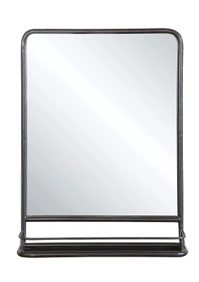 27.5" Framed Mirror with Shelf