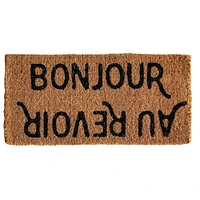 Bonjour Au Revoir Natural Coir Doormat