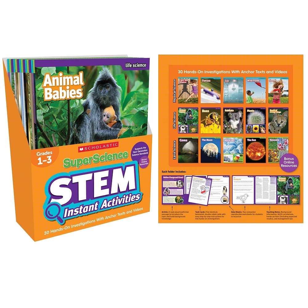 SuperScience Stem Instant Activities, Grades 1-3