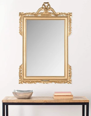 Pediment Mirror in Gold