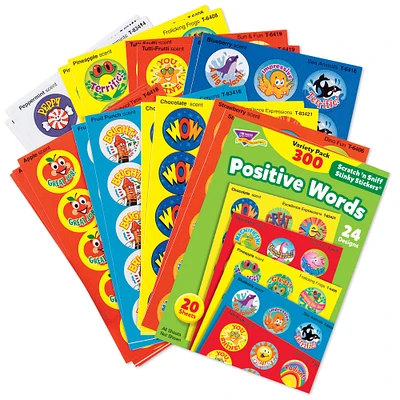 Trend Enterprises® 1” Positive Words Stinky Stickers®, 3 Pack Bundle