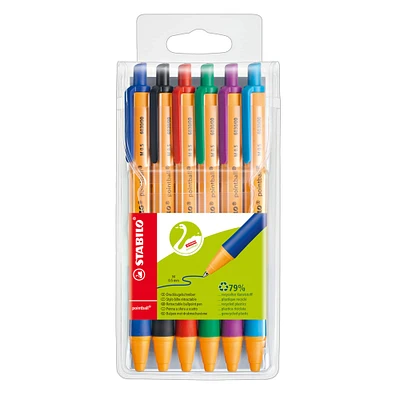 Stabilo® Pointball 6 Color Pen Wallet Set