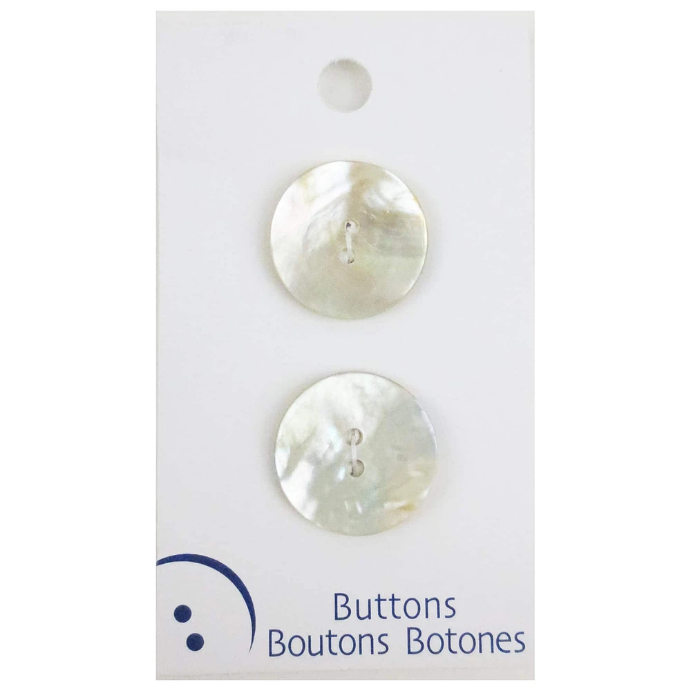 Blumenthal Lansing 7/8" Agoya Shell Buttons, 2 Pack