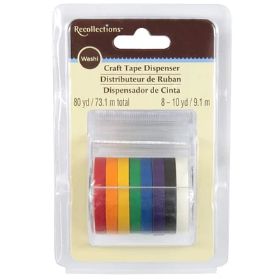 12 Pack: Rainbow Washi Craft Tape Dispenser by Recollections™